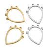 10pcs Stainless Steel Geometric Stamping Blank Drop Porous Connector Pendant Charms Necklace Earrings Jewelry Making DIY