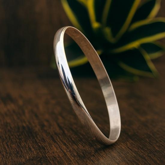 

Классический браслет-манжета из стерлингового серебра 925 пробы, полированный вручную, украшение на каждый день 6 (Inches) серебряный