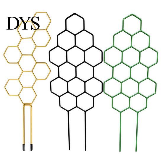 Stable Support for Small Vines Metal Honeycomb Trellis Potted Plants, 13.8" Climbing Plant Plants Indoor Hoya Pothos Ivy And Houseplants, Decorative