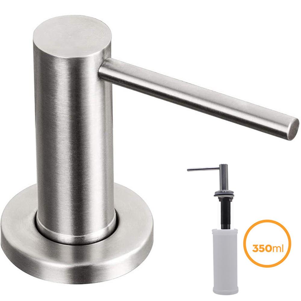 Stainless Steel Sink Detergent Dispenser Built-in Design Kitchen Liquid Soap Dispenser Pump Head Hand Press Liquid Dispenser