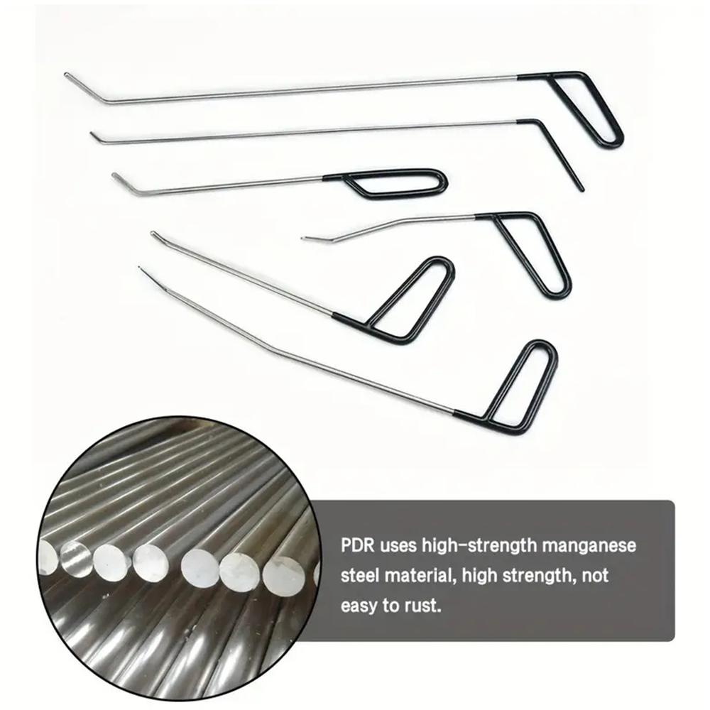16Pcs Car Dent Puller Rod Hooks Hammer Door Dent Ding Hail Fix Removal Car Repair Tool Maintenance Set Automotive Accessories