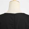 Women's Fashion Casual Slim Fit Solid Colour  Vintage Dress With Belt With Large Hem