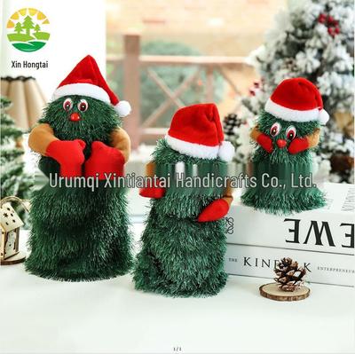 Rotating Singing Dancing Electric Christmas Tree Figurine - Cute Holiday Decoration
