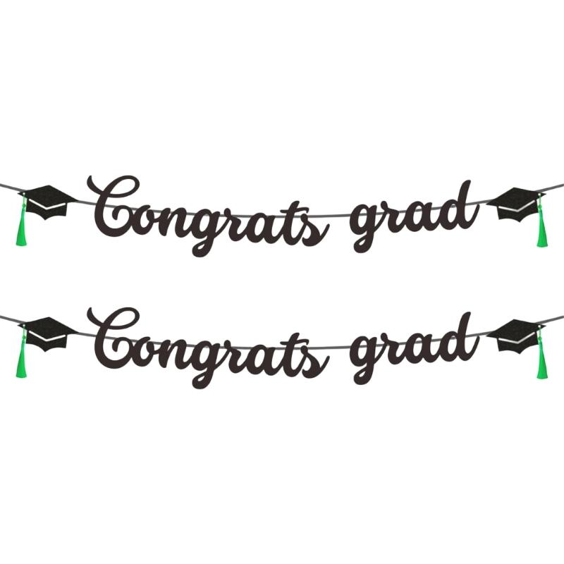 Congrats Grad Sign For High School College Celebration Handmade Graduation Decoration For Photo Backdrop