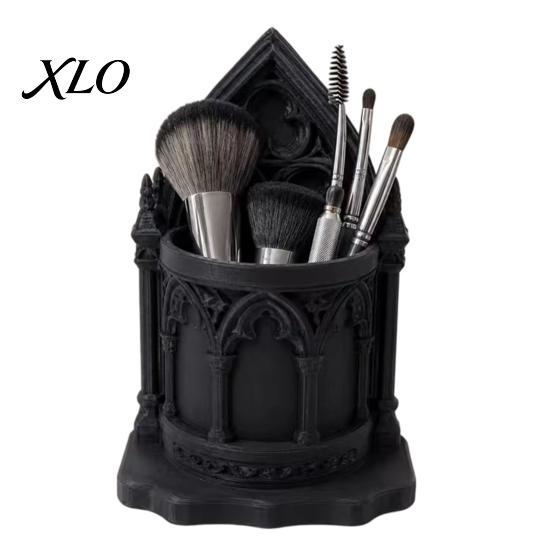 Gothic Desk Organizer 3D Printed Cathedral Pen Holder, Vintage Academia Church Desktop Stationery Castle Pencil Cup, Large for Office Home Unique