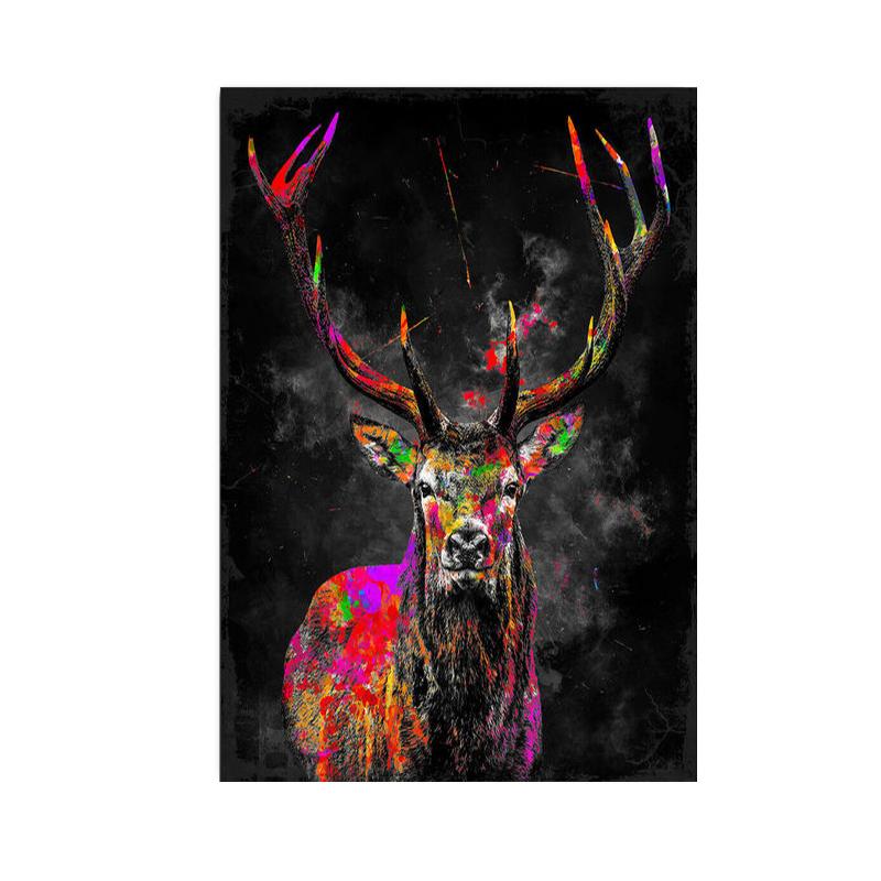 Abstract Colorful Animals Lions Oil Paintings On Canvas  Modern Posters and Prints Wall Art Pictures for Living Room Home Decor