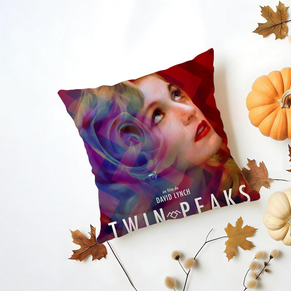 Film T-Twin P-Peaks F-Fire W-Walk W-With M-Me Cushion Cover Washable Linen Pillowcase Soft For Daily Sofa Bed Home Room Decor