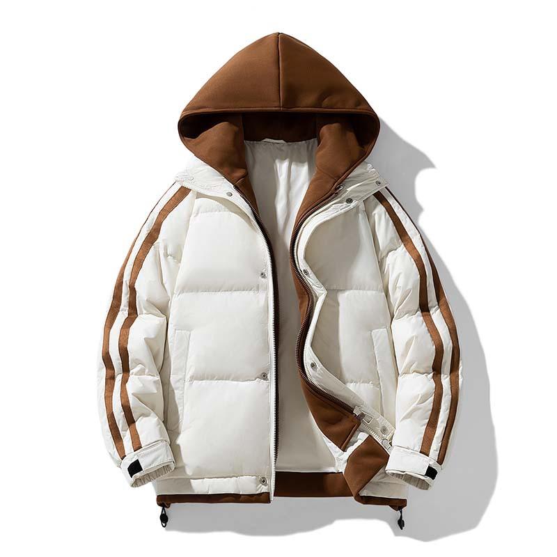 

Down jacket winter new men s and women s thickened warm fashion loose versatile down cold-proof bread jacket jacket M