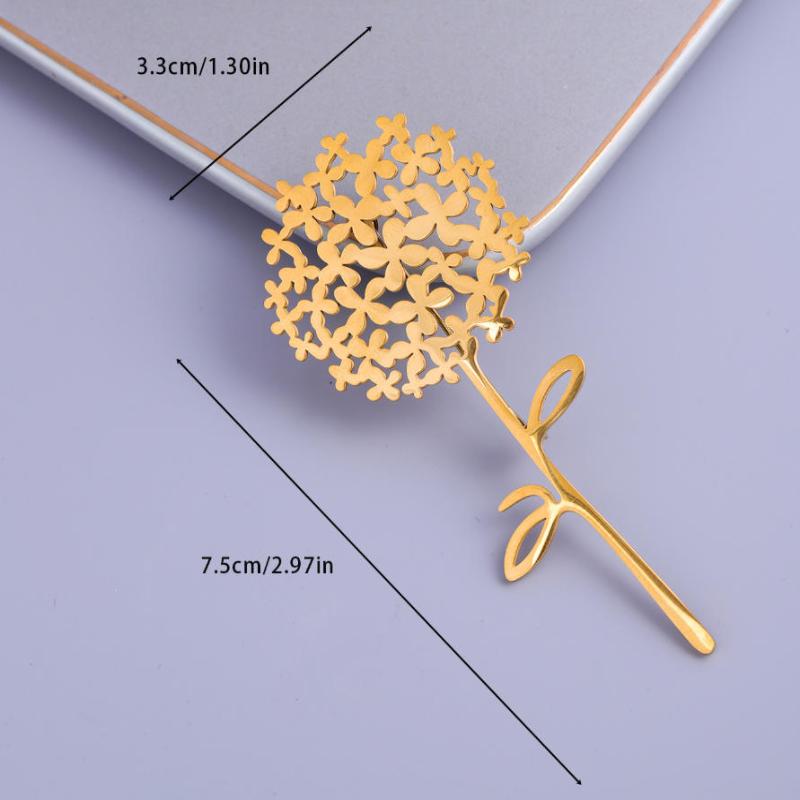 Elegant Metal Dandelion Brooch Hollow Pin for Women Fashion Floral Lapel Accessory for Gift or Celebration