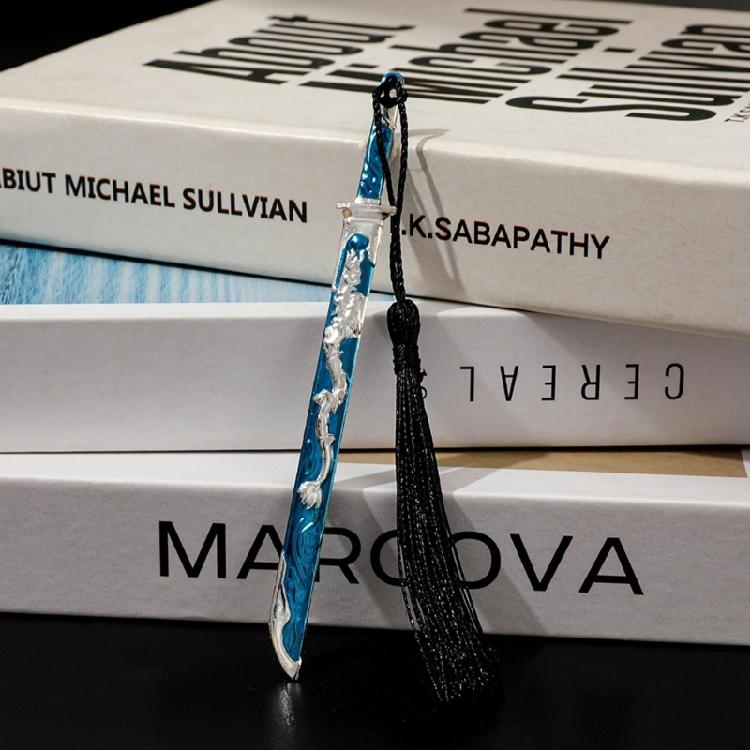Swords Design Alloy Bookmarks With Decorative Tassels Martial Arts Inspired Metal Lightweight Book Marker