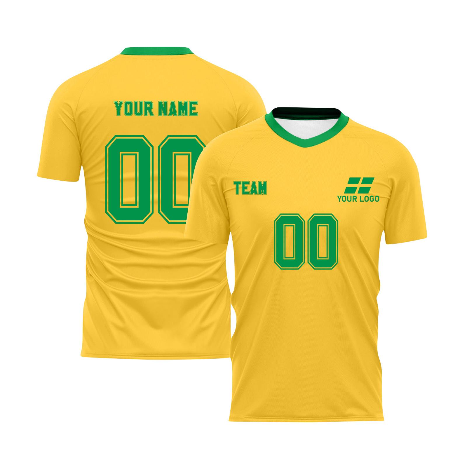 

Personalised Tops Shirts Mens Girls With Name Number Custom Football Jerseys For Boys Training Suit XS