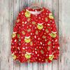 Women's Casual Christmas Print Long Sleeve Neck Knit Sweater