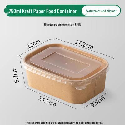 Contenants Alimentaires Jetables en Papier Kraft Min Nai