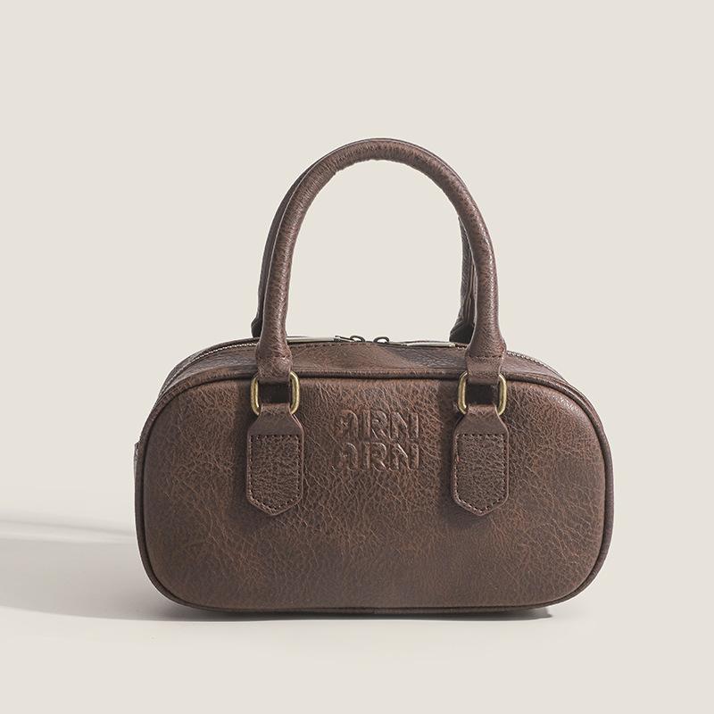 Damentasche Bowlingtasche Nischenkissentasche Retro Mode Handwäsche Einzelschulter Umhängetasche