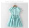Girls' Korean Style Raglan Sleeve Summer Dress with Bowknot - Princess Fashion for Ages 8-12
