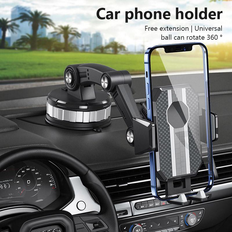 

Вращающийся на 360 градусов автомобильный держатель для мобильного телефона, фиксированная противоударная мобильная подставка, большая поддержка GPS для iPhone, Xiaomi, Samsung, аксессуары чёрный