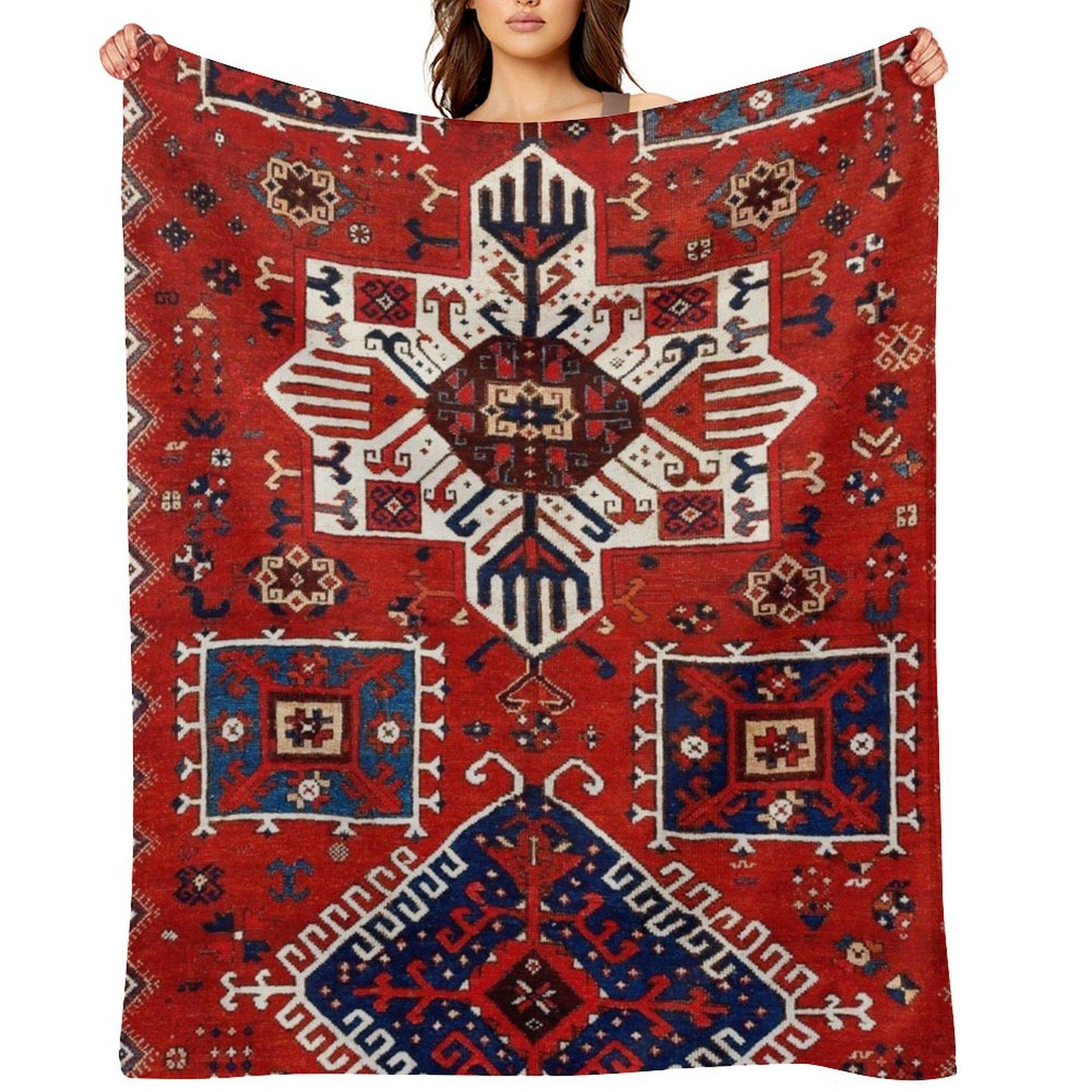 

Sivas Central Anatolian Rug Print Throw Blanket Decorative Beds For Baby Giant Sofa warm for winter Blankets 30x40in