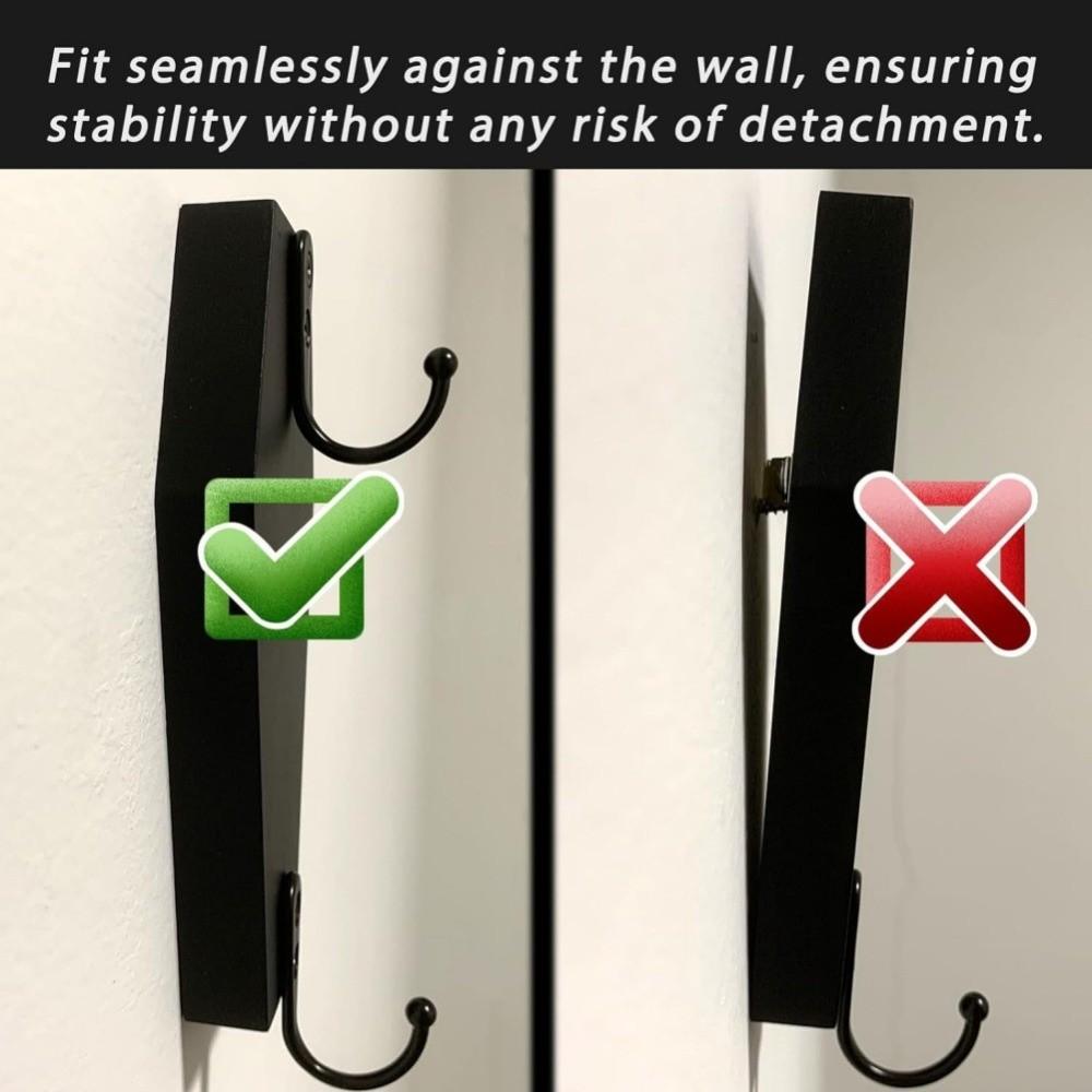 Punch Free Wall Mounted Hanger No-drill Door Storage Hook Wood Door Hanger Hooks Kitchen