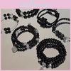 Elegant Chinese Style Black Beaded Bracelet For Women Perfect For Gifting