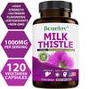 Bcuellov Milk Thistle 1000mg 120 Vegetarian Capsules - Liver Health, Detox, Skin Care