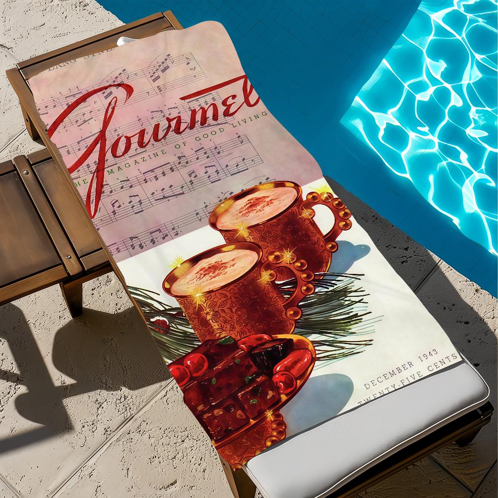 Conde Art Nast Prints Towel Large Quick-Drying Microfiber Soft Beach Towel for Travel Fitness Sauna Bathing Camping