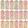 20 Pcs/Bag Cartoon Anime Stickers Sanrio Family Stitch Baby Three DIY Handmade Material Laser Flash Sticker Toy