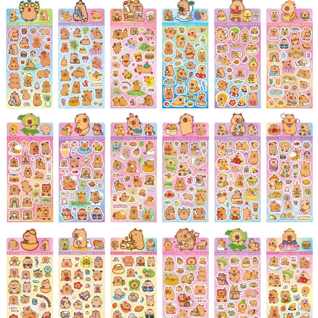 20 Pcs/Bag Cartoon Anime Stickers Sanrio Family Stitch Baby Three DIY Handmade Material Laser Flash Sticker Toy