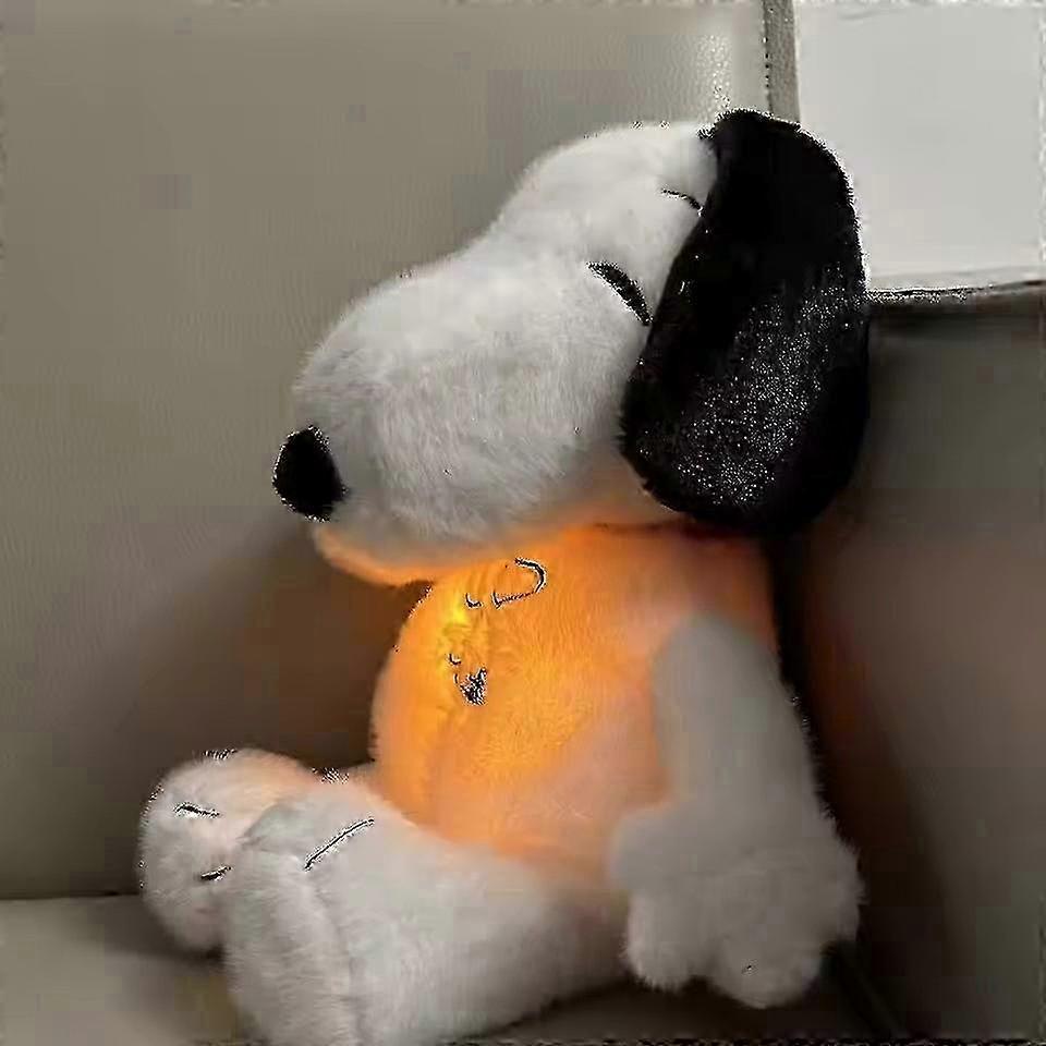 New Modes Baby Breathing Soothing Snoopy Dog Plush Doll Toy with Music and Light - Perfect Sleeping Companion & Best Christmas Gift
