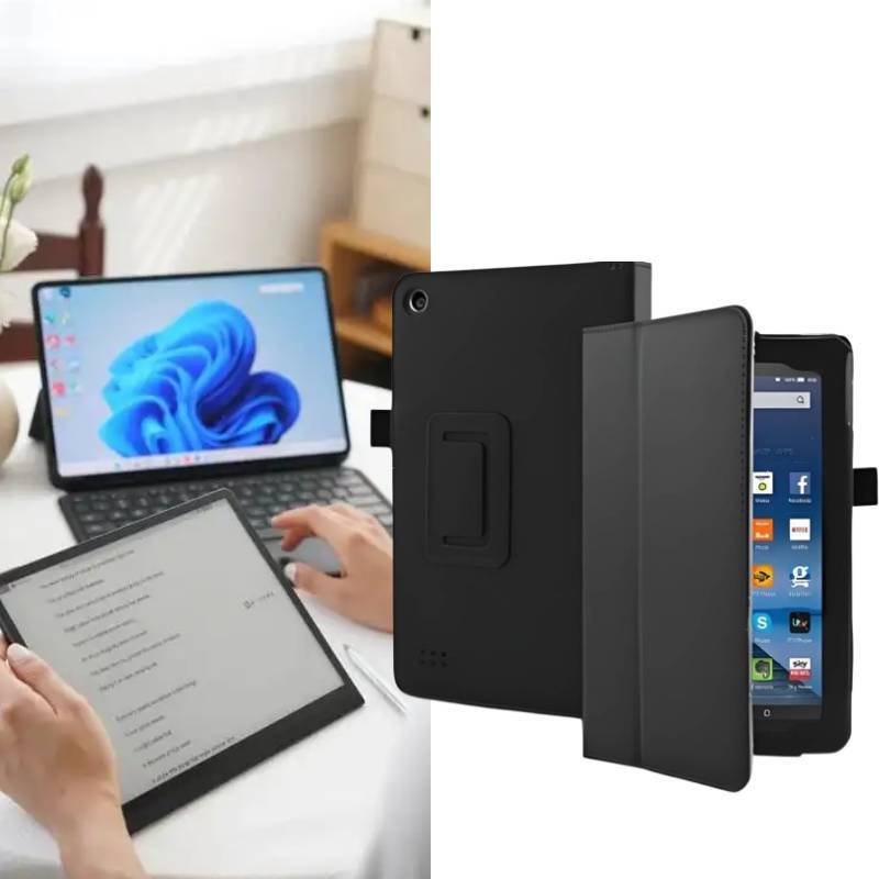 Para Kindle Fire Hd 7 8 Capa Protetora Com Suporte de Couro à Prova de Choque Para Segurança de Tablet