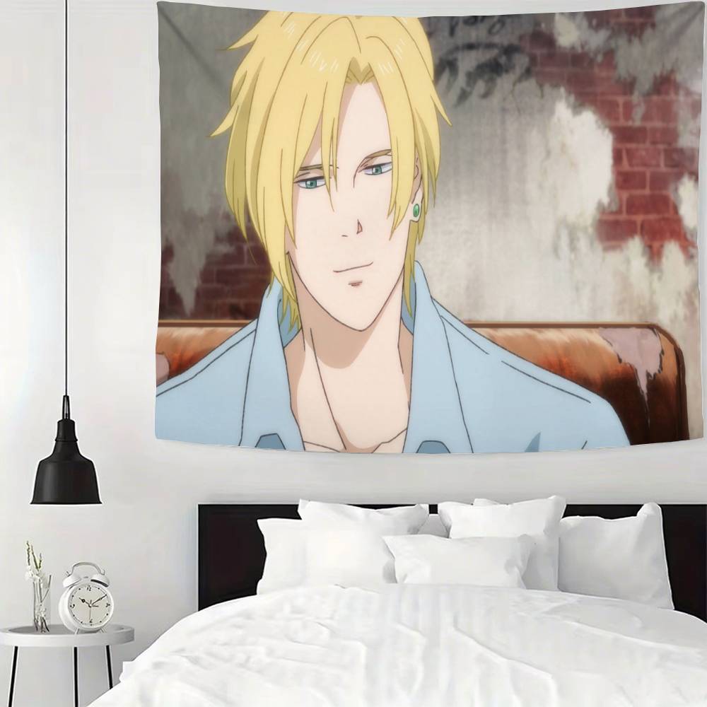 

Anime BANANA FISH Tapestry Wall Hanging Tapestry Art Deco Blanket Curtain Hanging At Home Bedroom Living Room Decor 74x94cm(29x37in)