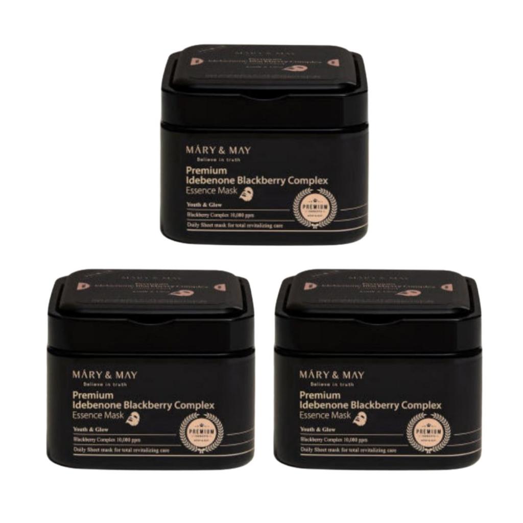 [Mary&May] Premium Idebenone Blackberry Complex Essence Mask  250g 20ea