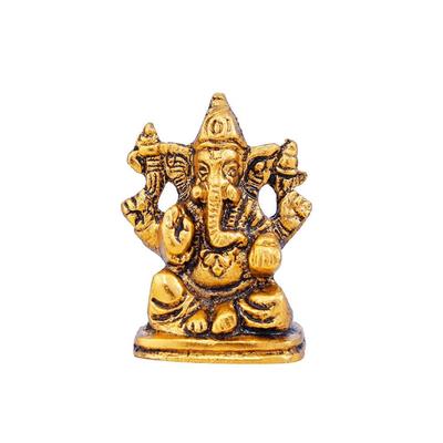 Ganesh Idol for Car Dashboard Ganpati Idol for Home Office Temple Decoration Ganesh Ji Statue for Gift Small Ganesha Idol Showpiece Figurine