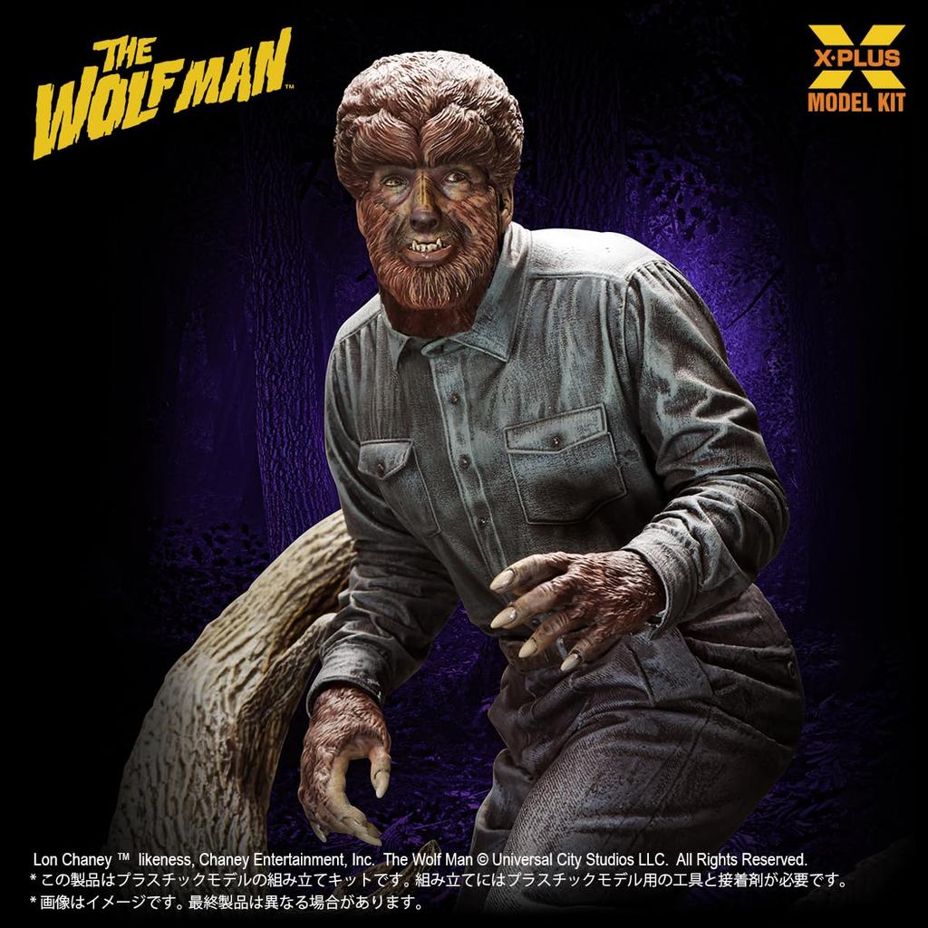 Der Wolfsmensch Lon Chaney als Werwolf Maßstab Unbemalter Kunststoff-Modellbausatz X-PLUS Jr. 1/8