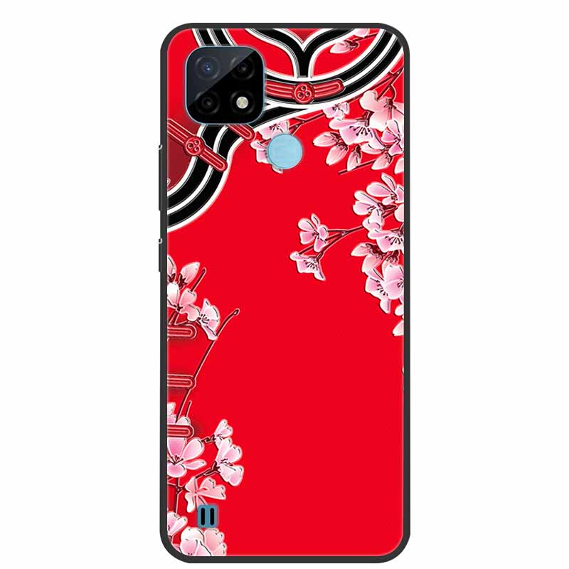 For Realme C21Y Case 3D Flower Emboss Soft Silicone Phone Case For OPPO Realme C21Y RMX3261 Capa TPU Funda Realmi C21 Y Coque