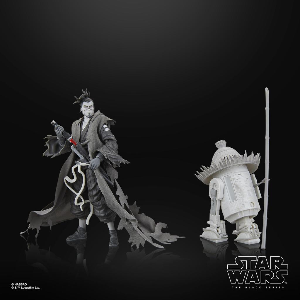 Star Wars The Black Series The Ronin Visions Premium Kolekcjonerska Figurka Akcji i R5-D56, 6-calowy Zestaw 2 sztuk