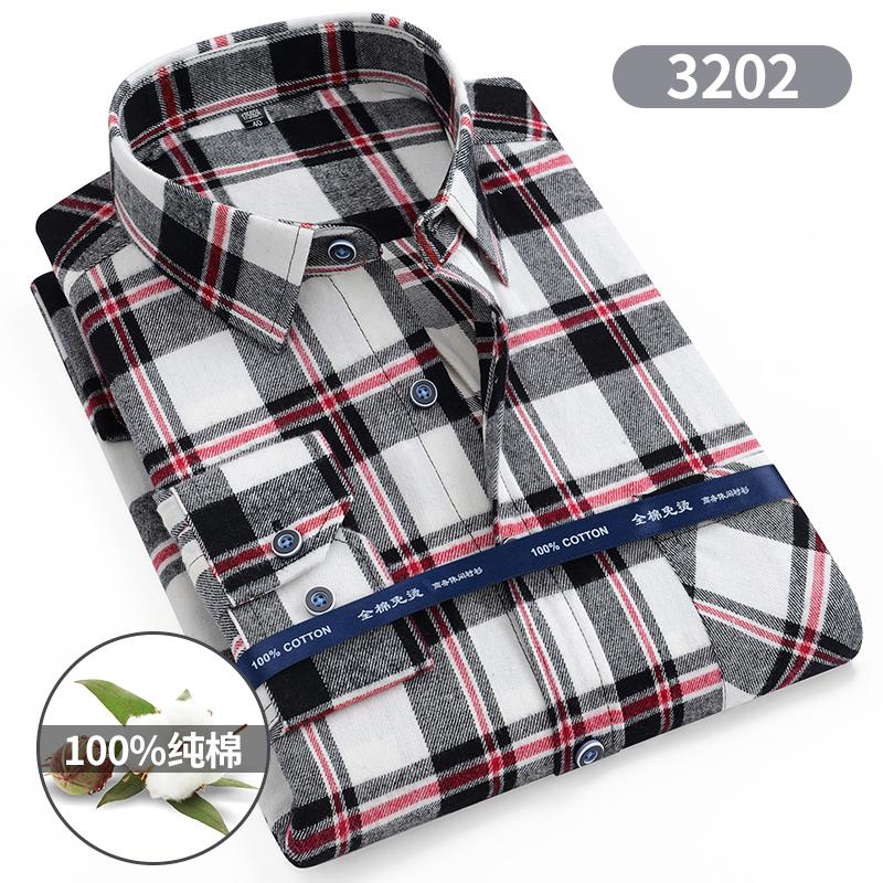 Plus Size 11XL 10XL 9XL Men‘s Plaid Flannel Shirts Long Sleeve Cotton Fashion Casual Soft Standard-Fit Male Shirt Blouse Clothes
