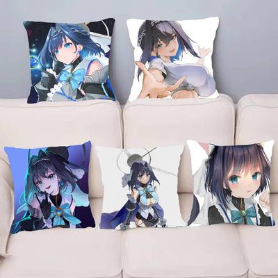Anime O-Ouro Kronii Pillow Case Fashion Square Pillowcase Bedroom Sofa Room Ins Decoration Leisure