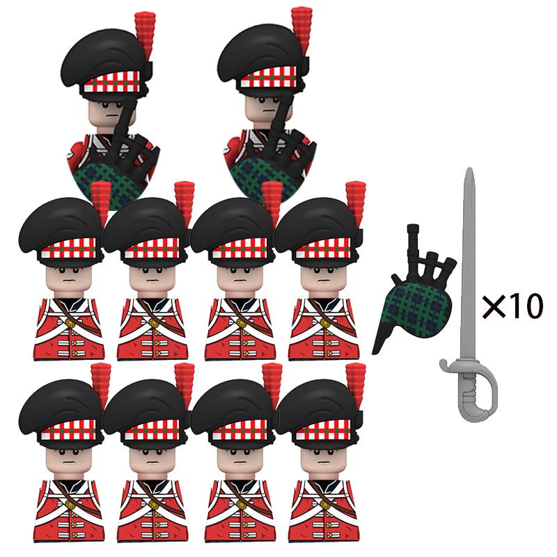 Napoleon Wars Military Figures Army Soliders Weaponry Suit Small Particles Building Blocks Childrens DIY Toys Boys Gifts