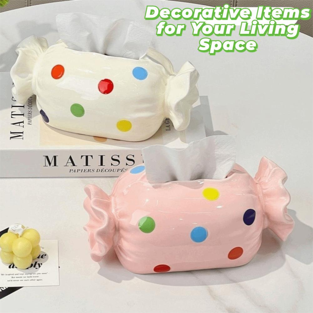 Modern Candy Tissue Box Polka Dot Tissue Storage Storage Box Napkin Box Dining Table