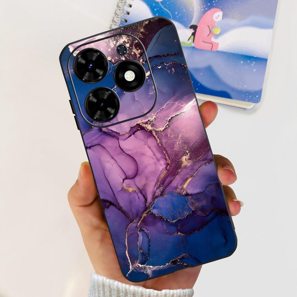 For Cover Tecno Spark Go 2024 Bumper Case Butterfly Cute Cat  Flower Phone Cover Soft Clear Silicone TPU cAPAS Spark GO 2024 Bag
