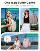 Versatile Pickleball & Tennis Backpack Tote – Stylish Dogtooth Pattern with Dedicated Shoe Compartment, Waterproof Sports Bag for Men & Women