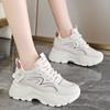 Mode 2024 Frühling Herbst Damen Klobige Sneaker Atmungsaktive Plateau Sportschuhe für Damen Mode Dicke Sohle Weiße Turnschuhe Frau
