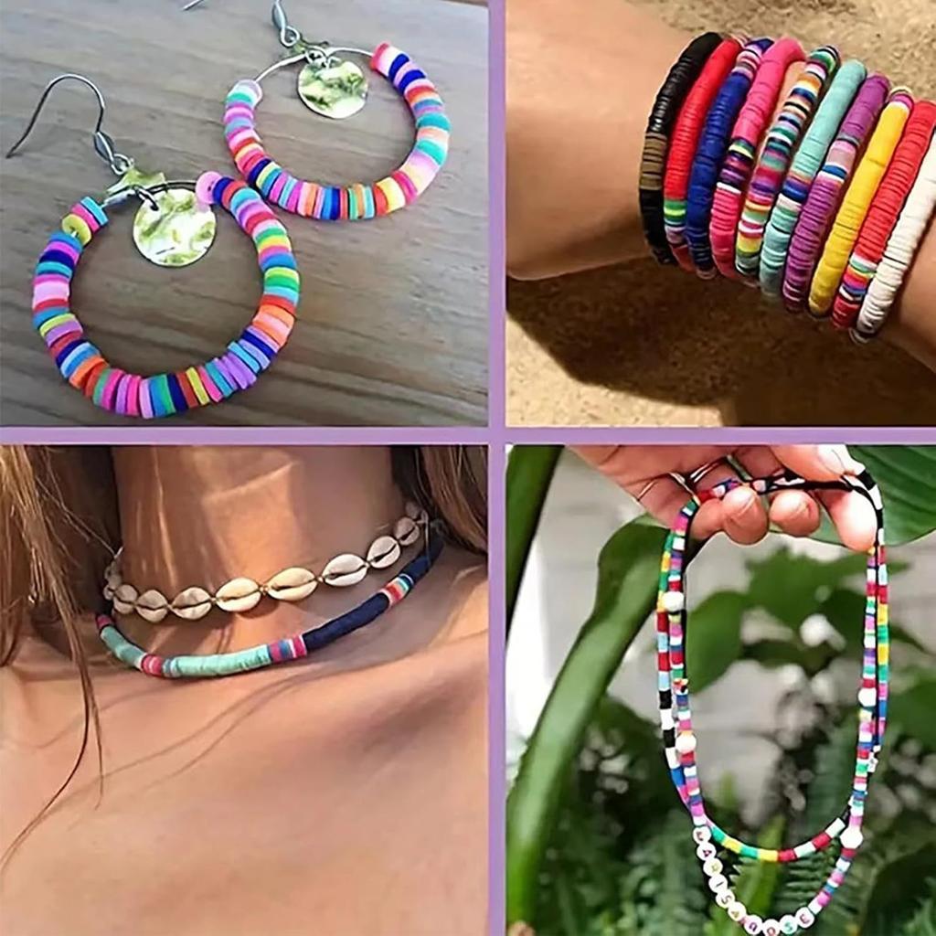 Polymer Beads Letter Beads Fruit Soft Pottery Diy Clay Beaded Bracelet Making Kit Friendship Kit
