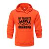 Autumn and Winter My Favorite People Grandpa Printed Hoodie for Men and Women