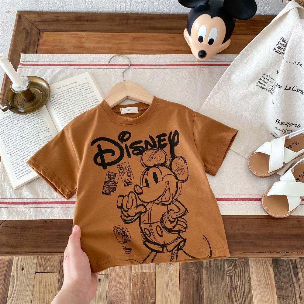 

Cartoon Mickey Boys T-shirt New Summer Clothing Short Sleeve O-neck Pullover Tshirt Children s Clothes Loose Casual Tees 110