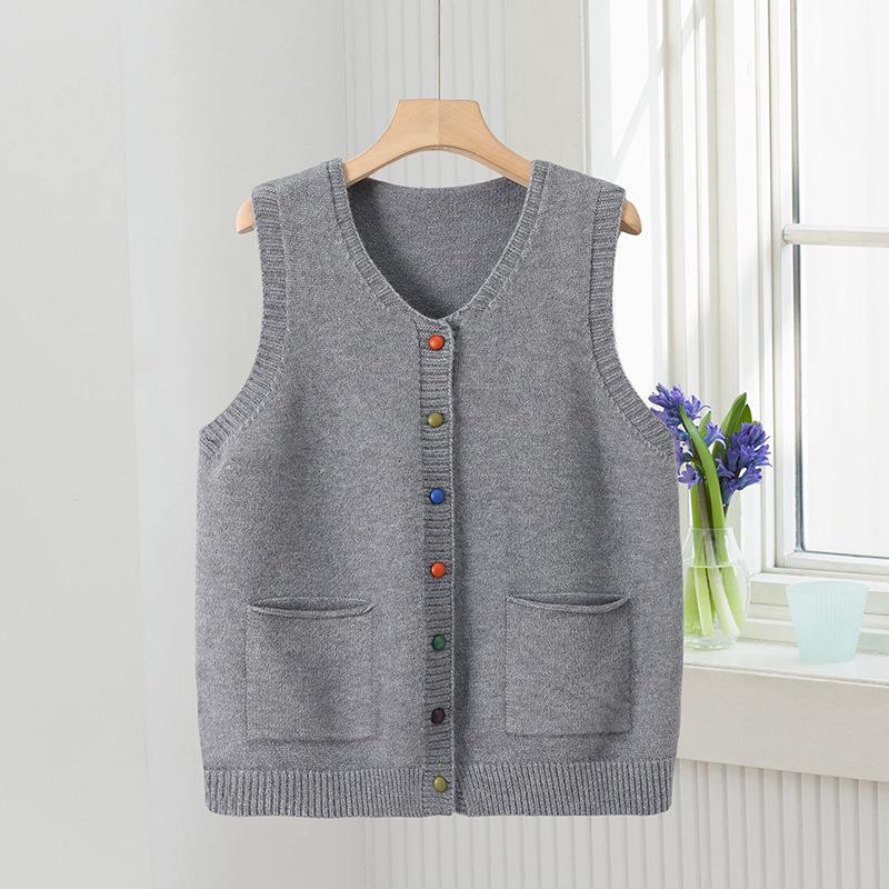 Women's Plus Velvet Warm Cardigans for Middle-aged and Elderly - Autumn/Winter