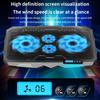 TISHRIC Laptop Cooler Four Fan Gaming Notebook Cooling Pad Led Screen Two USB Port 1100RPM Notebook Cooler For 12-17 Inch Laptop