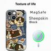 Cute Animal dog pattern lovely design  Phone Case For iPhone 17 16 15 14 13 12 Plus Pro Max  High-end Luxury Magsafe Sheepskin