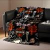Harley-Davidson themed design blanket. Flannel blanket for bedroom, living room, sofa, and nap sofas.