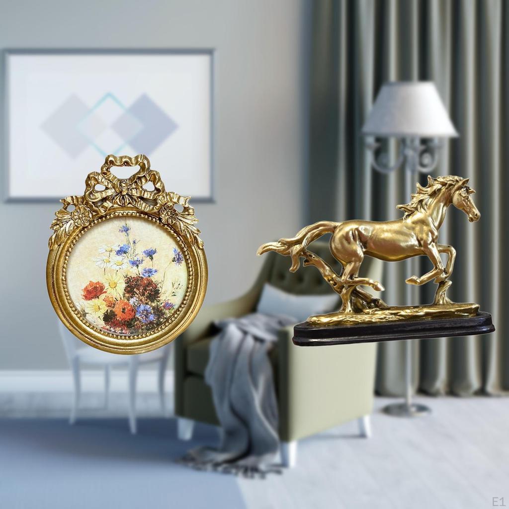 Ornate European Sculpture Frame Vintage Artwork Collectible Art Ornament for Desk Decoration Living